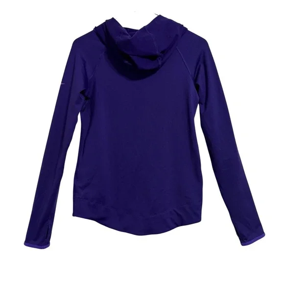 Nike Pro Dri FIT Kids Purple Long Sleeve Hoodie Athletic Top XL - Picture 7 of 10